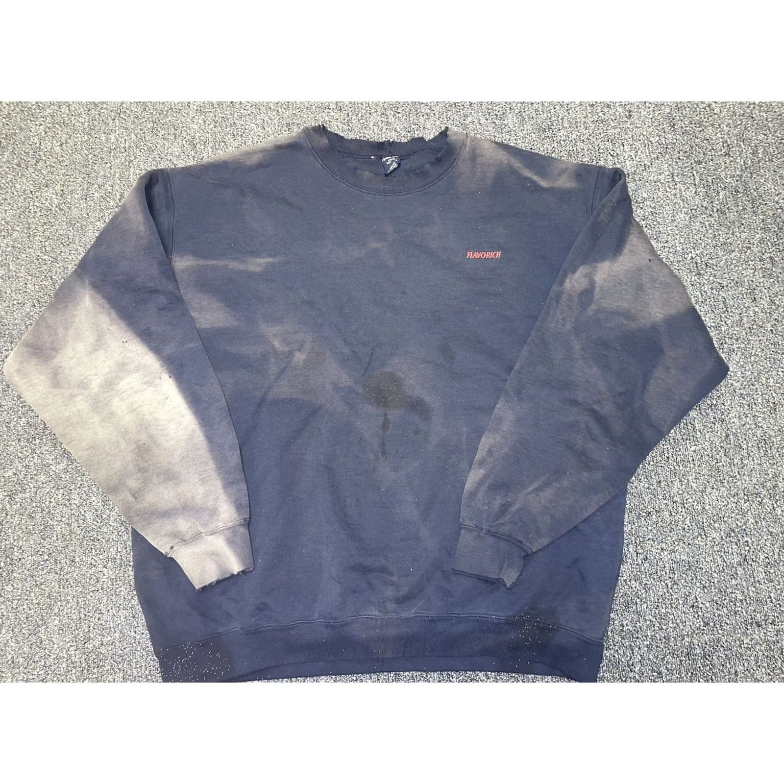 Thrasher VINTAGE Unbranded Sweatshirt Crewneck XL Blue 50/50 Cotton Polyester Fleece Distressed Gradient Fade 80s 90s Grunge Streetwear Crewneck Mens Size US XL / EU 56 / 4 - 2 Thumbnail