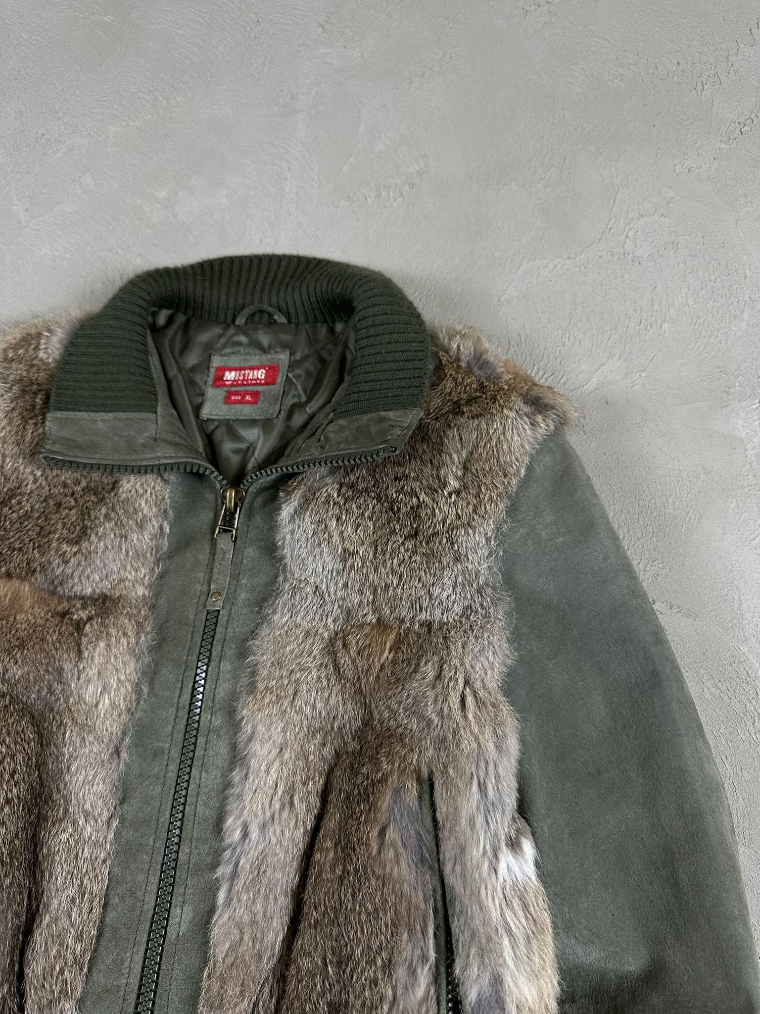 Mustang Vintage Mustang Y2k Real Fur Leather Boxy Bomber Jacket 00s Size M / US 6-8 / IT 42-44 - 4 Thumbnail
