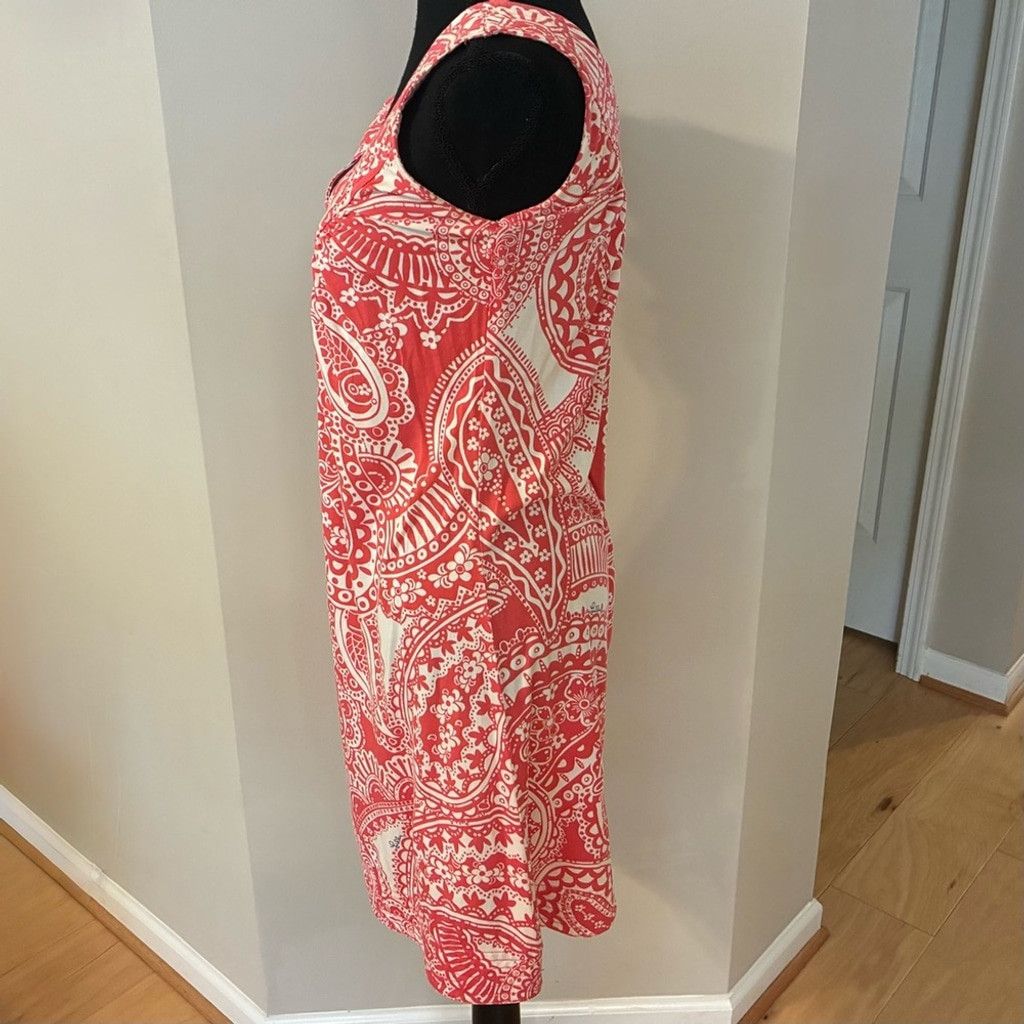 Lilly Pulitzer Lily Pulitzer XS red/coral and white sleeveless sheath dress Size XS / US 0-2 / IT 36-38 - 3 Thumbnail
