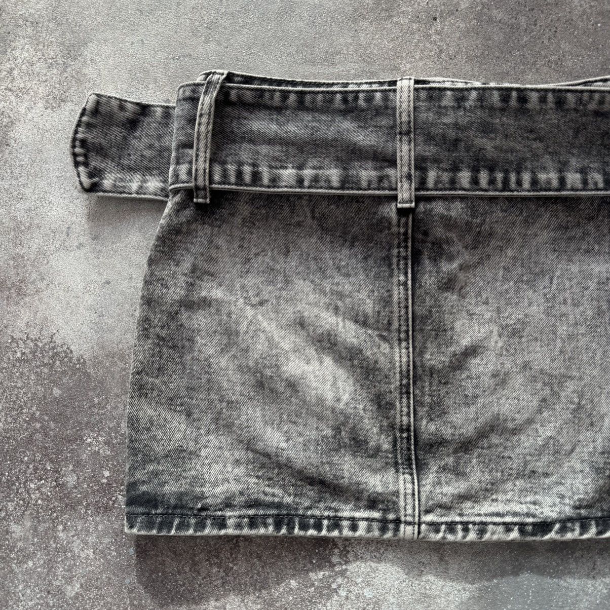 20471120 × Japanese Brand Amazing Washed Belted Mini Skirt Size 28" / US 6 / IT 42 - 7 Thumbnail