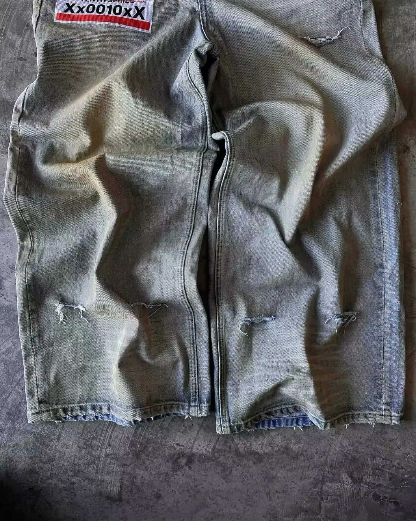 Japanese Brand × Vintage hip hop letter printed wide leg jeans Size US 28 / EU 44 - 4 Thumbnail