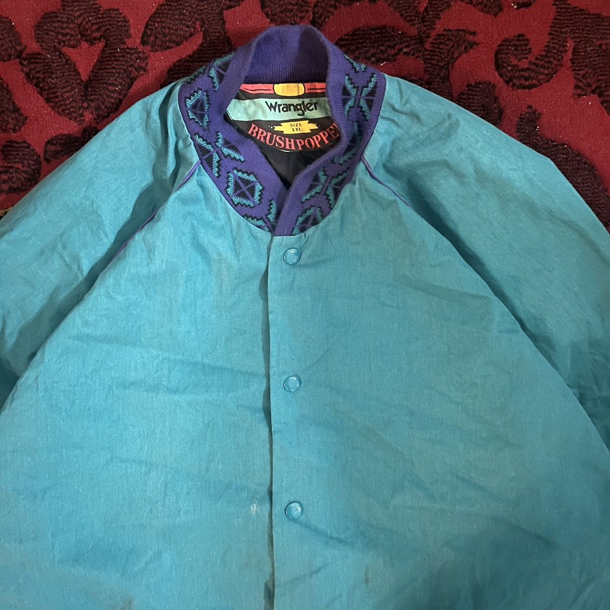 Vintage Bomber Jacket Wrangler Vintage 80s Size US XXL / EU 58 / 5 - 4 Thumbnail