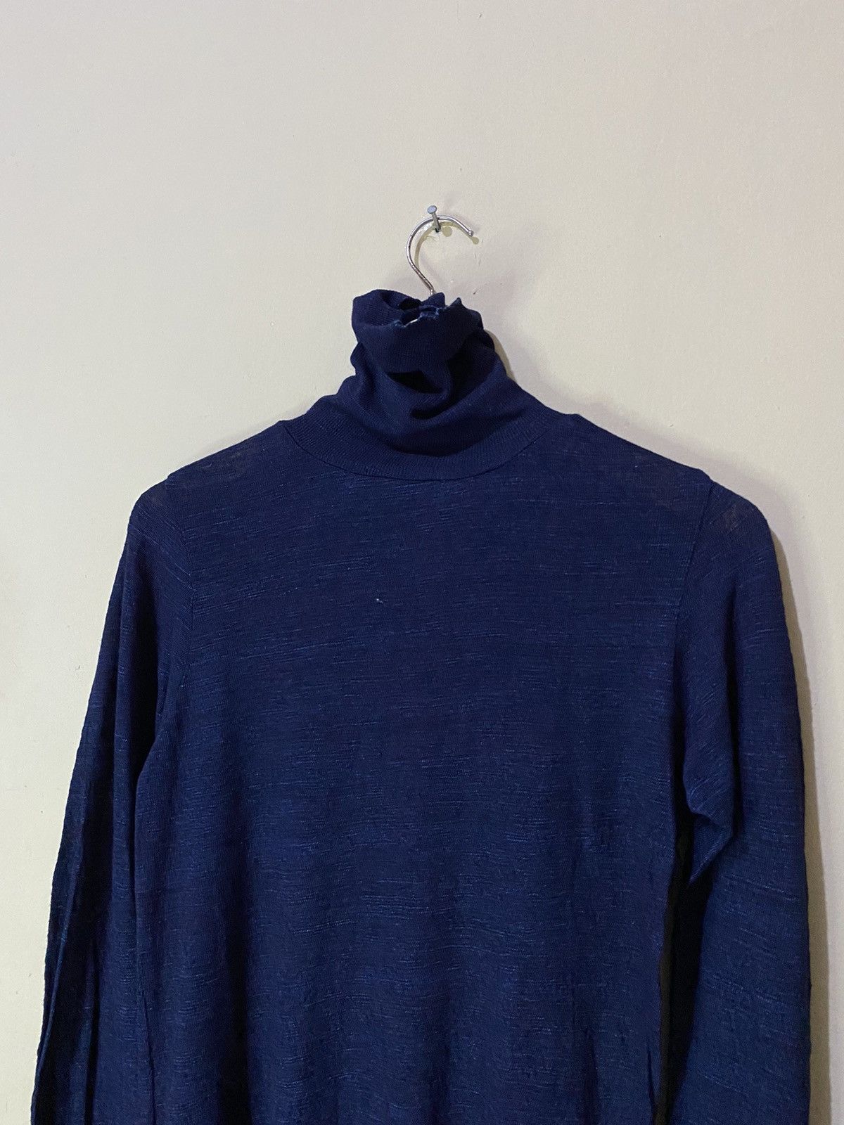 45rpm × Japanese Brand × Vintage 45rpm Japan Indigo Turtle Neck Sweaters Size US M / EU 48-50 / 2 - 5 Thumbnail