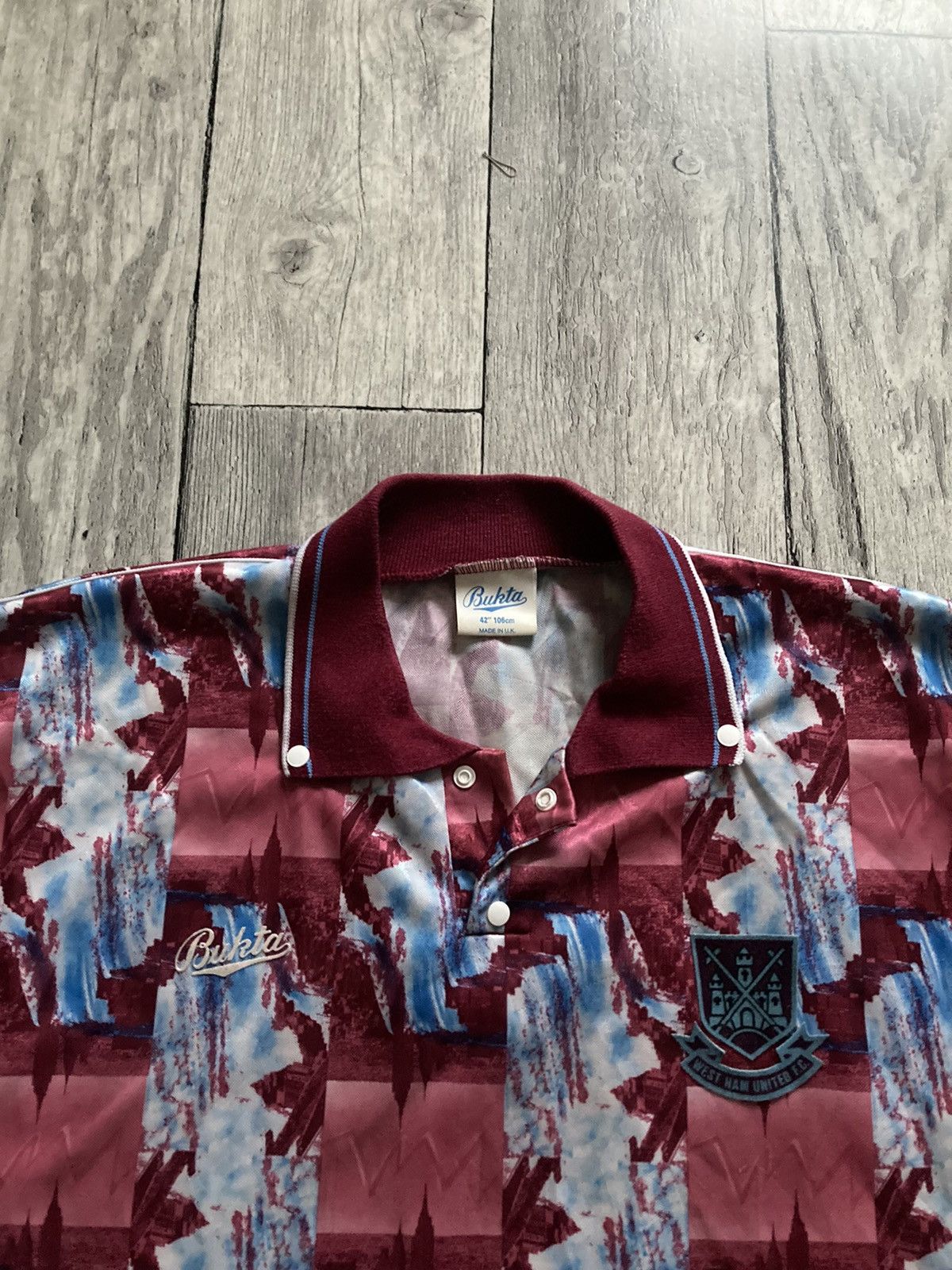 Other Vintage 91/92 bukta west ham united soccer football Jersey Size US XL / EU 56 / 4 - 7 Thumbnail
