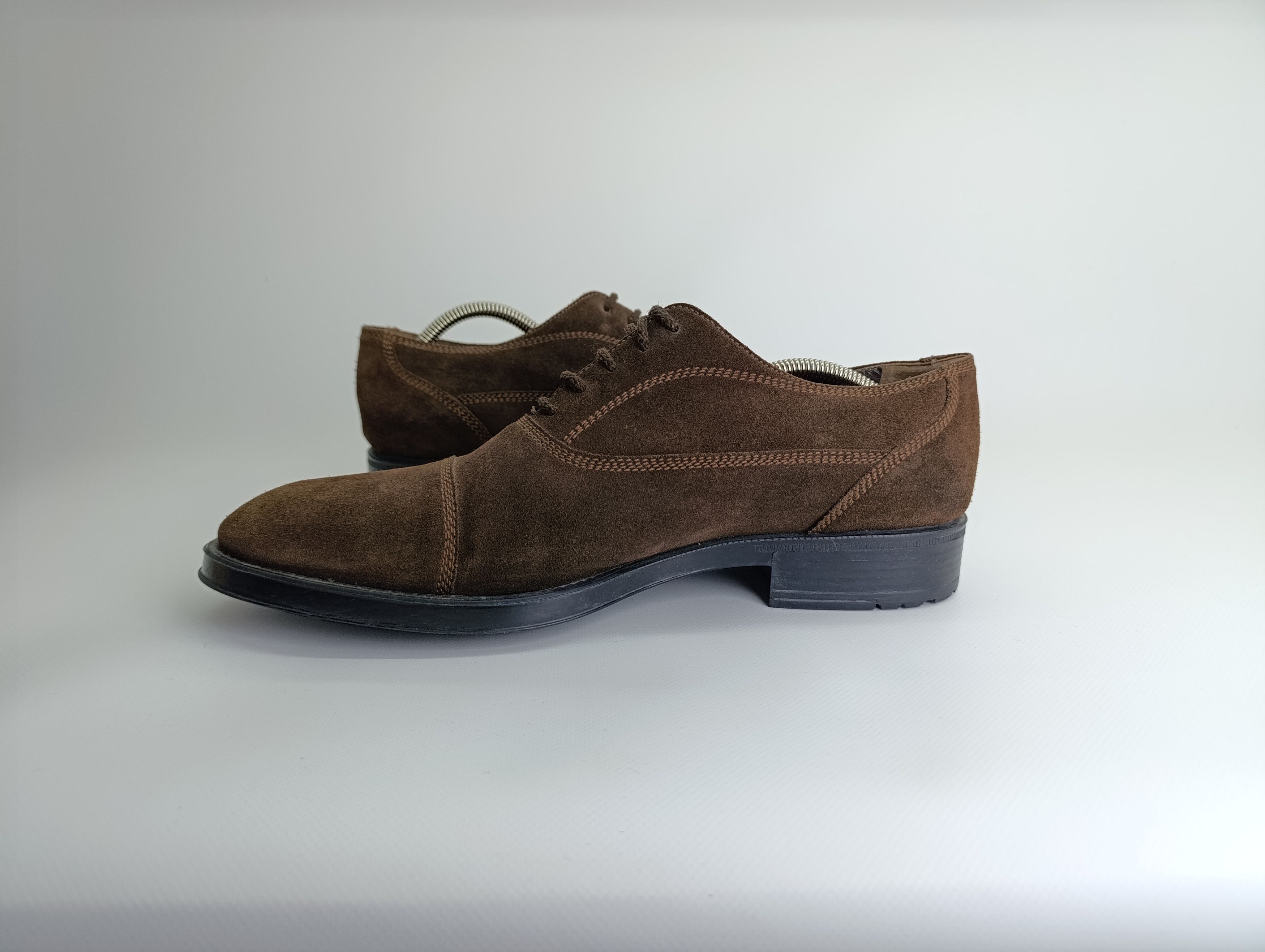 Pal Zileri Pal Zileri Concept Brown Suede Cap Toe Oxford Shoes Mens Size US 11 / EU 44 - 7 Thumbnail