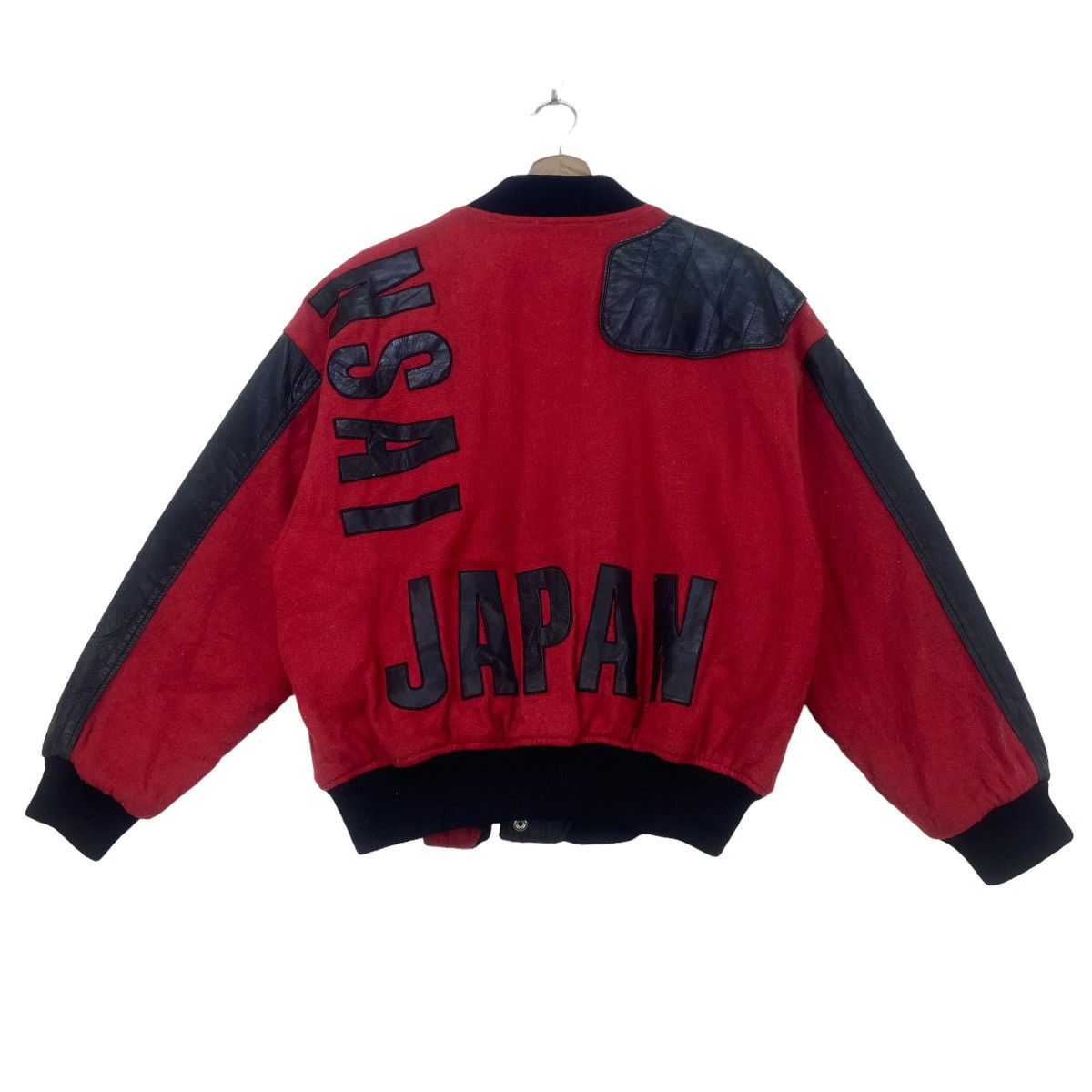 Kansai Yamamoto Vintage🔥80s Kansai Yamamoto Wool + Leather Bomber Varsity Size US S / EU 44-46 / 1 - 1 Thumbnail