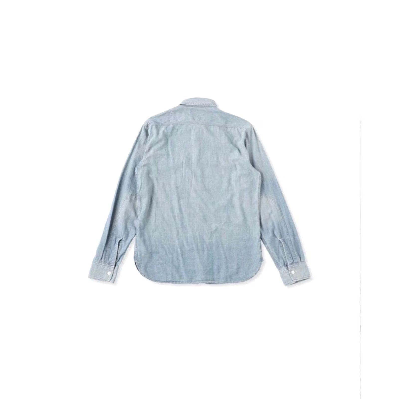 Ralph Lauren RRL RALPH LAUREN WORK SHIRT DENIM LONG SLEEVE LIGHT BLUE SIZE XL MEN USED Size US XL / EU 56 / 4 - 4 Thumbnail