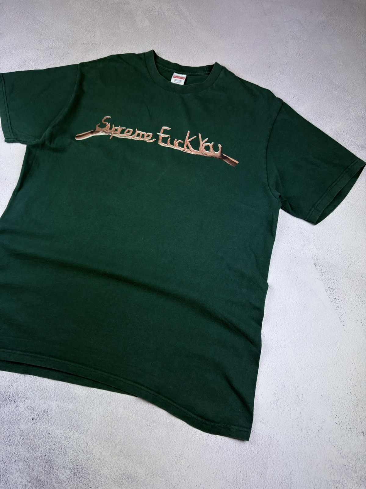 Supreme Supreme F*ck You Tee Dark Green FW18 BRAND Size L Size US L / EU 52-54 / 3 - 3 Thumbnail