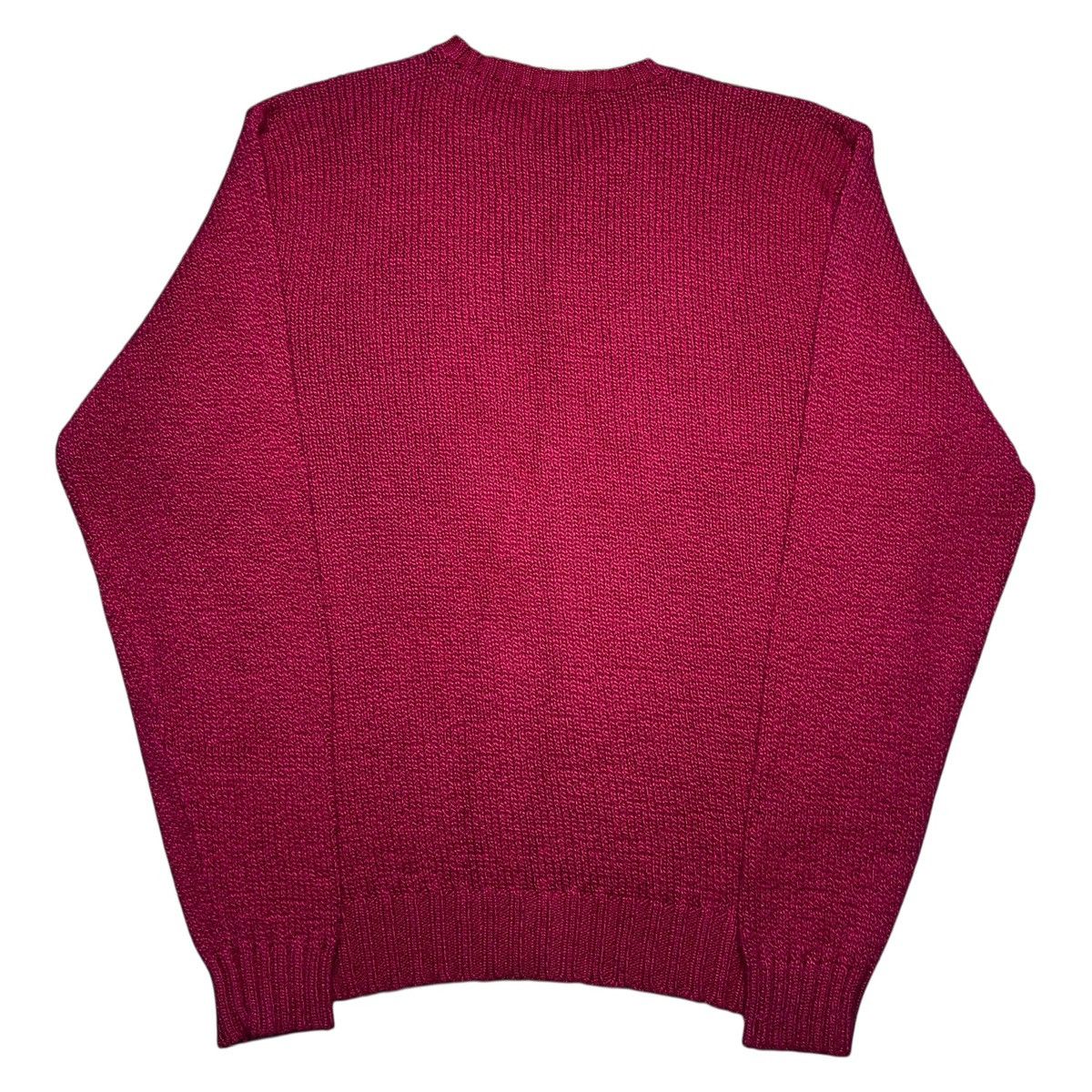 Polo Ralph Lauren Vintage Polo Ralph Lauren Red Cotton Knit Pullover Sweater Size US L / EU 52-54 / 3 - 3 Thumbnail
