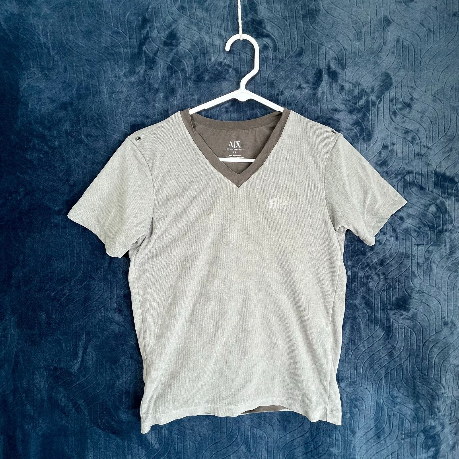 Armani Exchange Armani Exchange Double Layer Gray Casual T-Shirt Men Size XS Size US XS / EU 42 / 0 - 1 Thumbnail