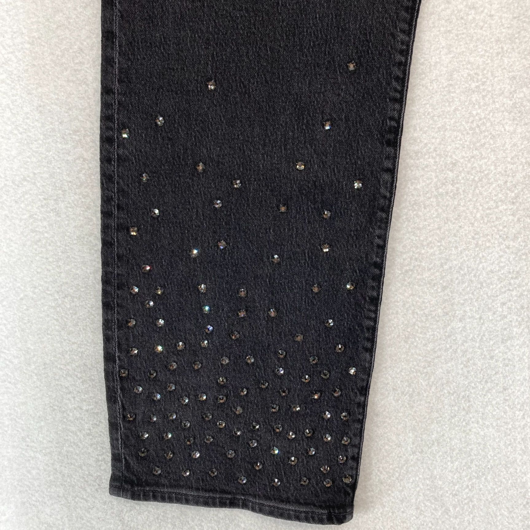 Madewell Madewell 90s Straight Jeans Women's 32 Black Denim High Rise Stretch Studded Y2K Jeans Size 24" / US 00 / IT 34 - 4 Thumbnail