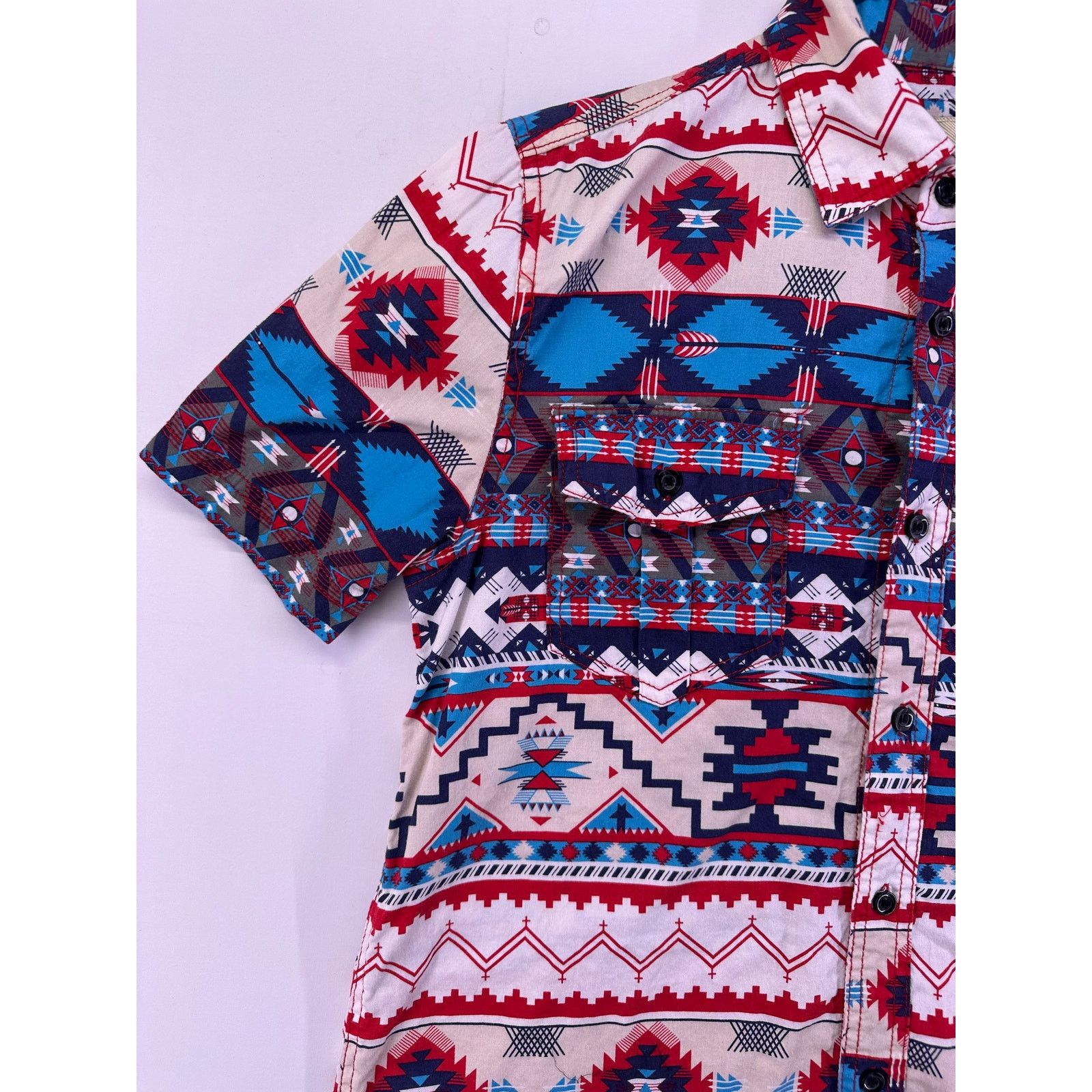 Decibel Decibel Tribal Pattern Dress Short Sleeve Shirt Size Large Size US L / EU 52-54 / 3 - 4 Thumbnail