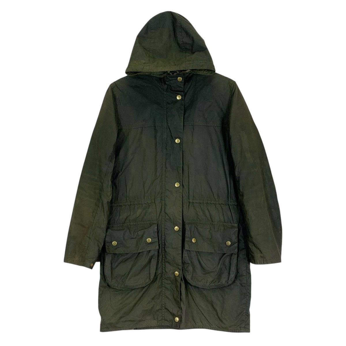 Barbour Vintage Barbour Tartan Waxed Cotton Raincoat Size US S / EU 44-46 / 1 - 1 Thumbnail