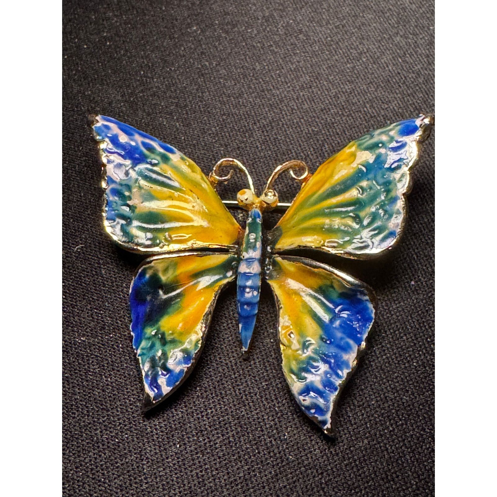 Other Vintage Weiss Green Blue Yellow Enamel Butterfly Brooch Size ONE SIZE - 1 Thumbnail
