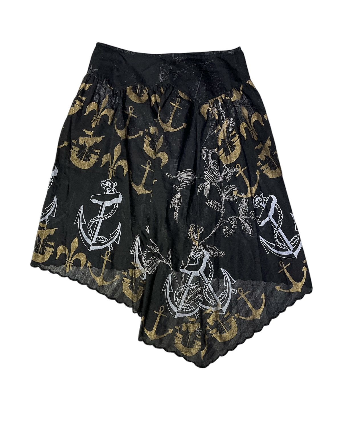 Issey Miyake × Tsumori Chisato Tsumori Chisato Black Anchor Print Asymmetrical Size 26" / US 2 / IT 38 - 2 Thumbnail