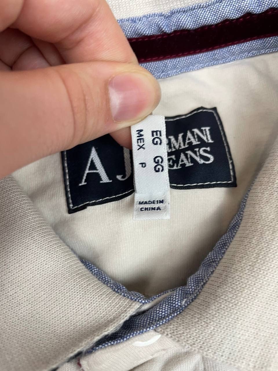 Armani Armani Jeans Men Polo Shirt Long Sleeve Beige Size S Size US S / EU 44-46 / 1 - 4 Thumbnail