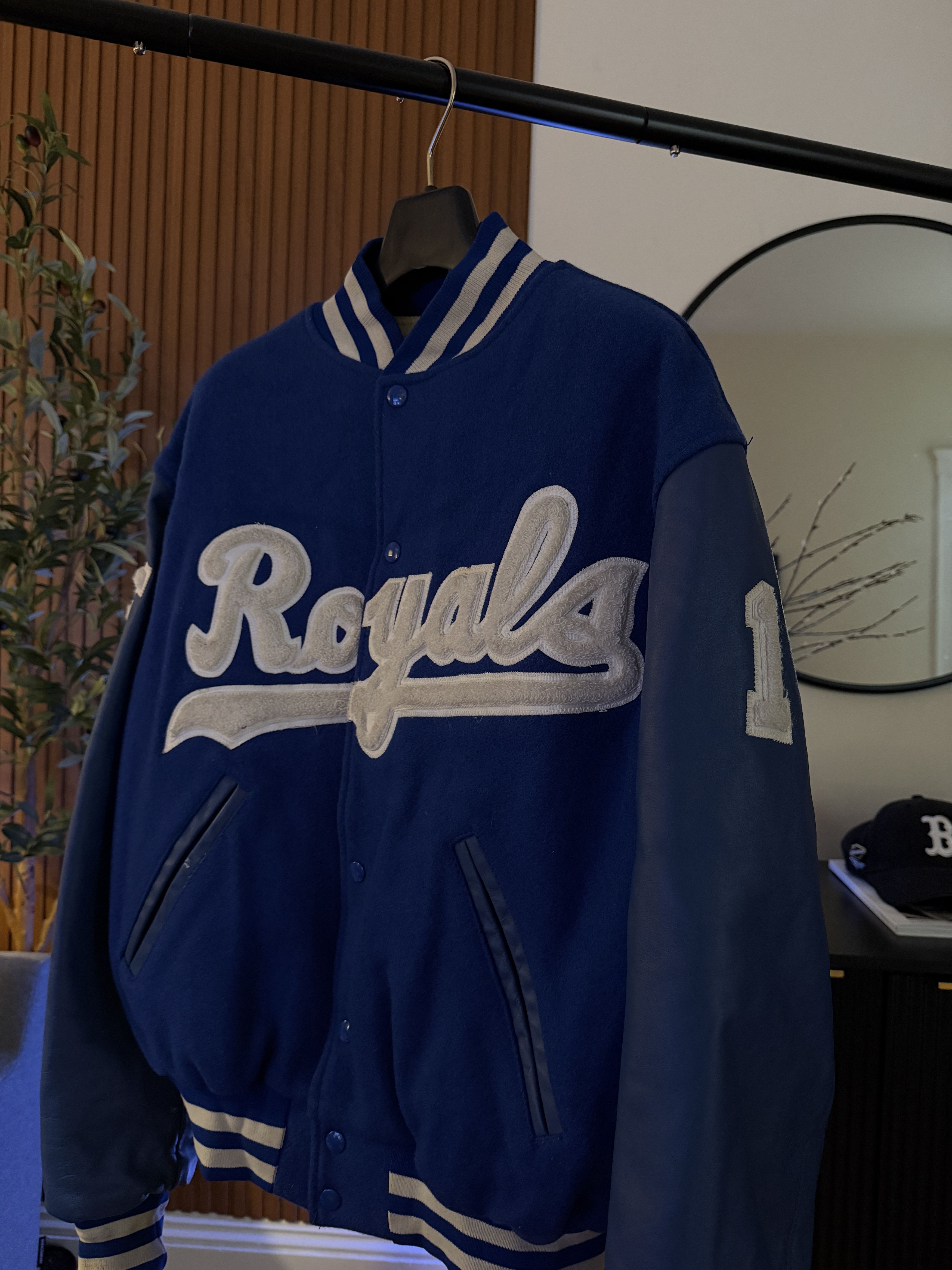 Other Blue Vintage Leather Varsity Jacket Royals Size US XL / EU 56 / 4 - 2 Thumbnail