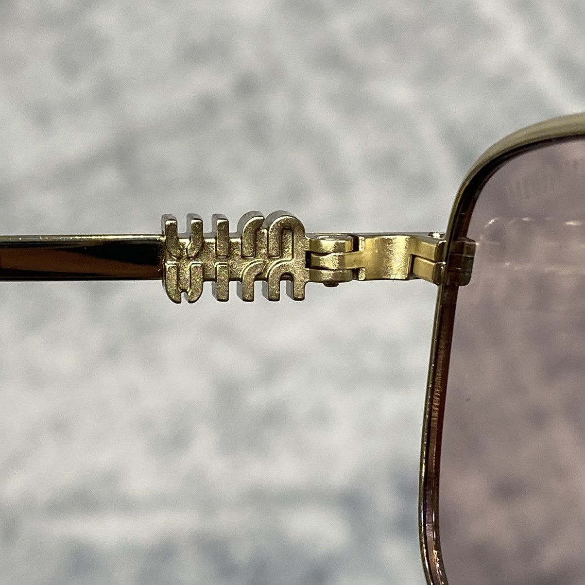 Miu Miu MIU MIU 0MU A53S ZVN4I0 PALE GOLD PINK Size ONE SIZE - 13 Thumbnail
