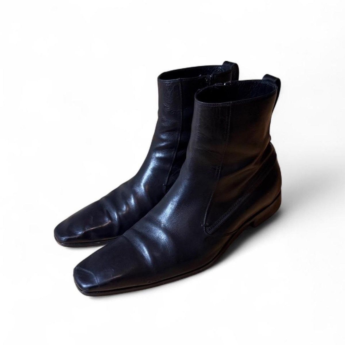 Dior × Hedi Slimane AW07 Dior Homme Navigate Leather Western Boots 