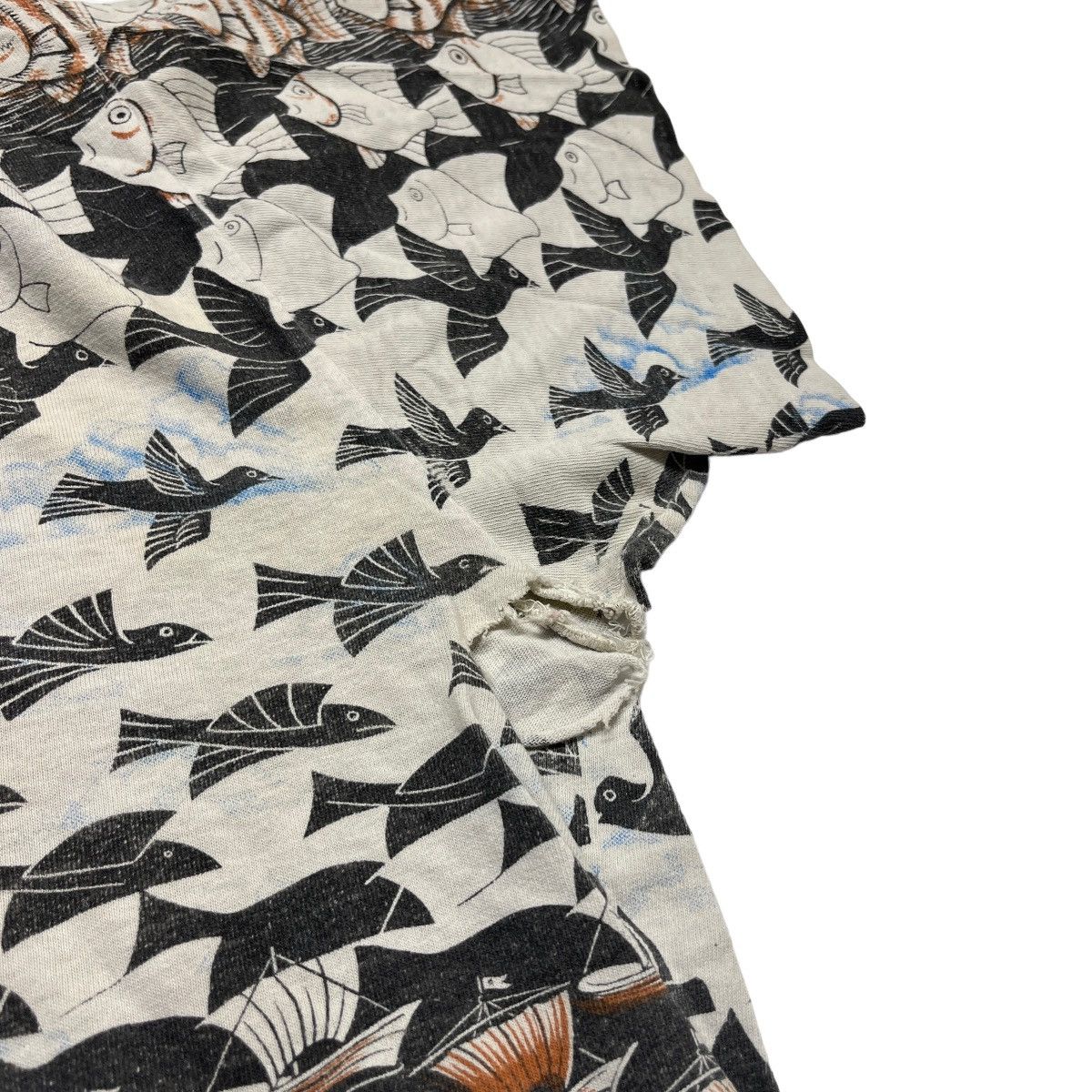 Vintage 90s MC Escher Sky & Water AOP Tee Size US XL / EU 56 / 4 - 8 Thumbnail
