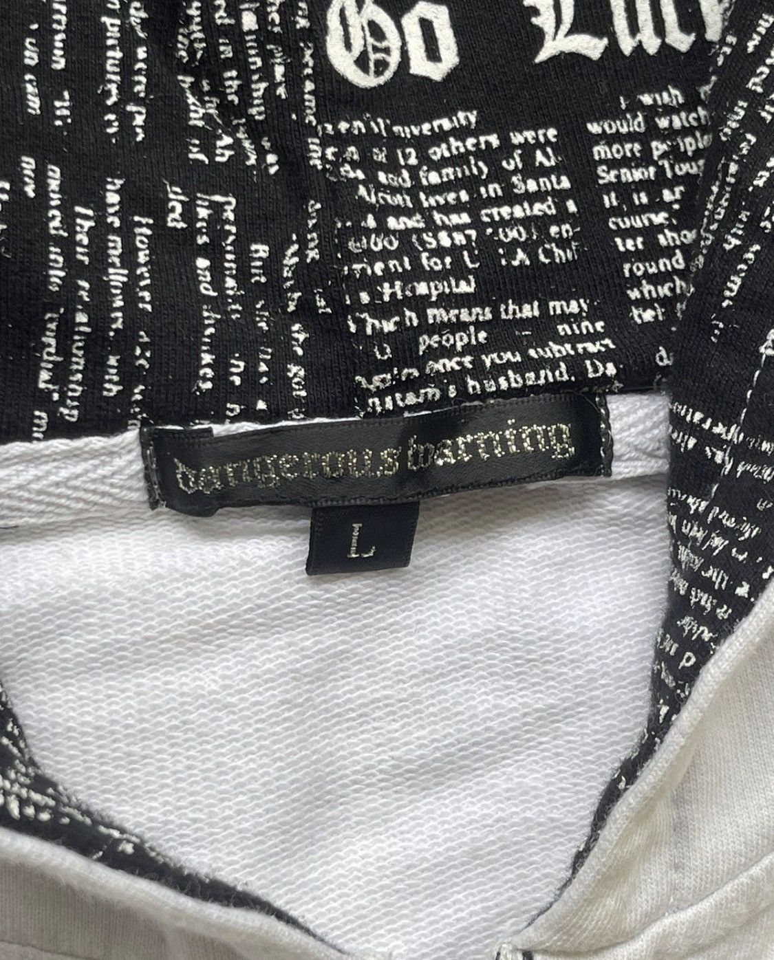 Roen Y2K Dangerous Warning Skull Poem Roen Hoodie Size US M / EU 48-50 / 2 - 5 Thumbnail