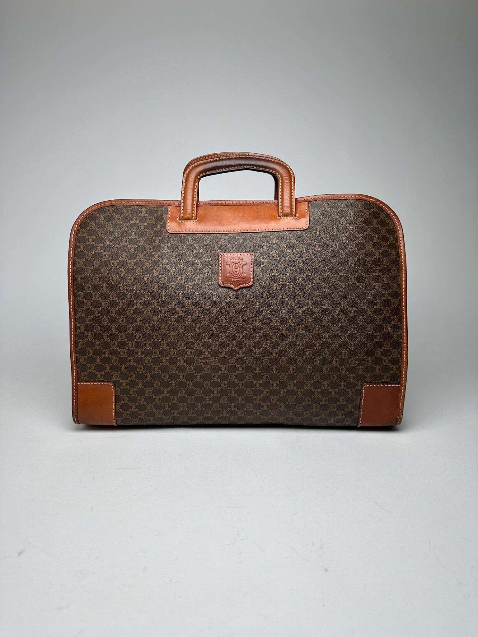 Celine Vintage Paris Leather monogram briefcase brown Size ONE SIZE - 1 Thumbnail
