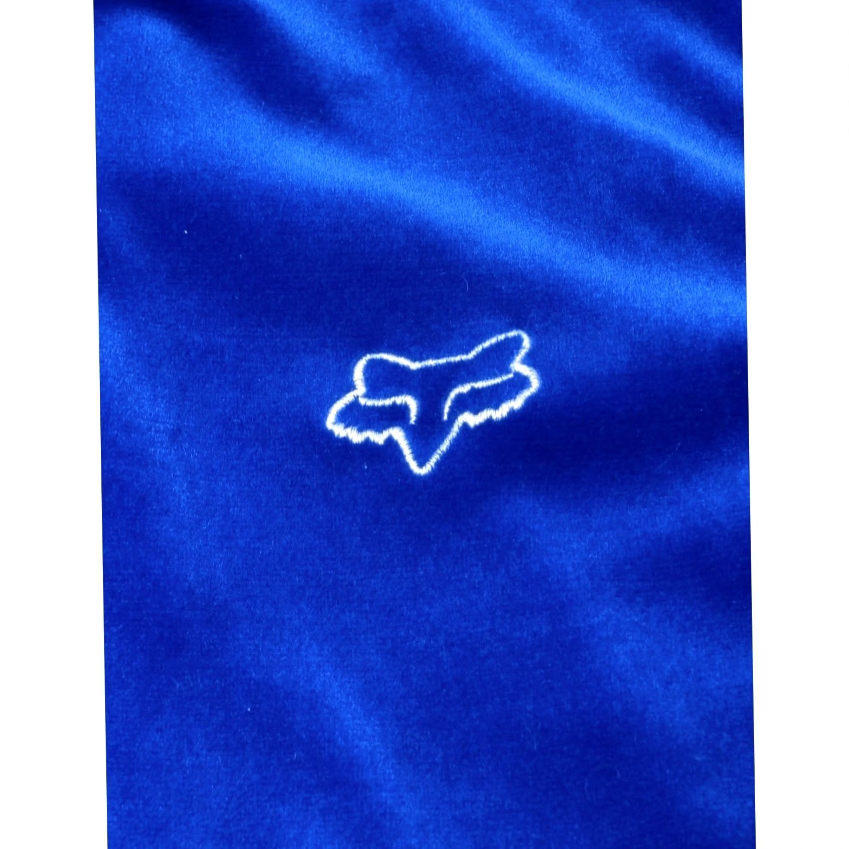 Fox Racing FOX Racing Velour Zip Up Hoodie Blue Black Stripe Y2K Track Jacket Medium Women Hoodie Full Zip Pocket Mens? Size M / US 6-8 / IT 42-44 - 2 Thumbnail