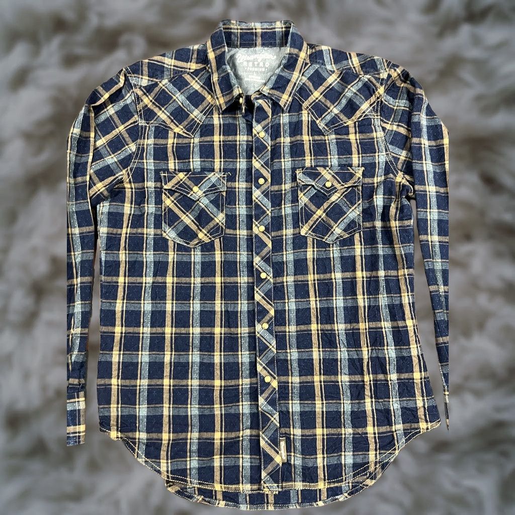 Wrangler VINTAGE Wrangler Pearl Snap Shirt Men’s Large Western Rodeo Cowboy Shirt Size US L / EU 52-54 / 3 - 1 Thumbnail