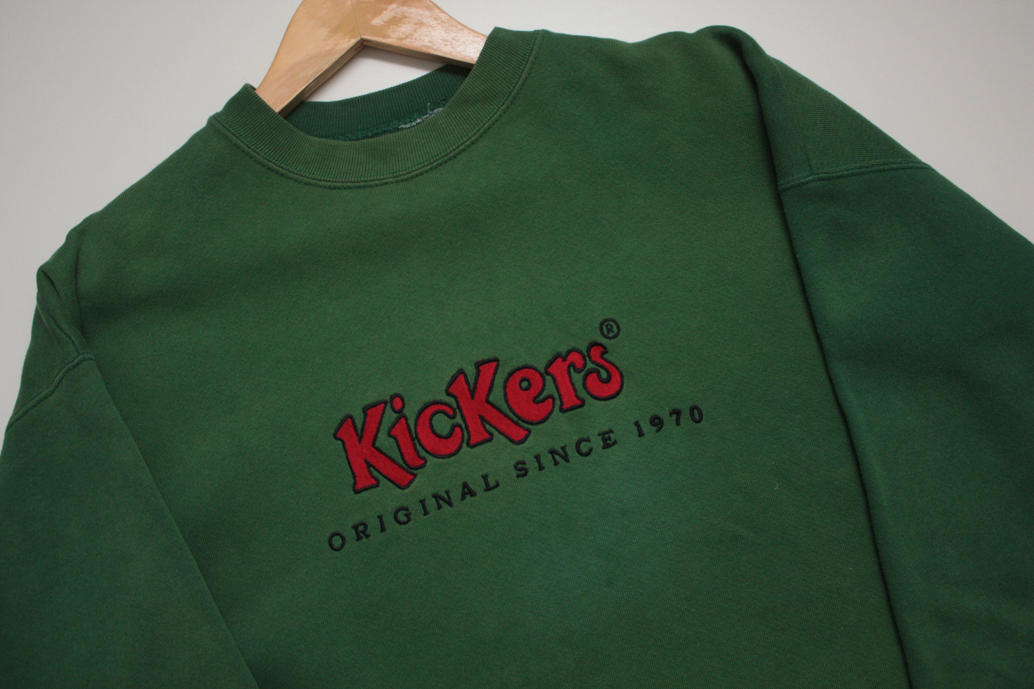 Kickers Kickers Original Since 1970 Green Vintage Sweatshirt Size US L / EU 52-54 / 3 - 3 Thumbnail