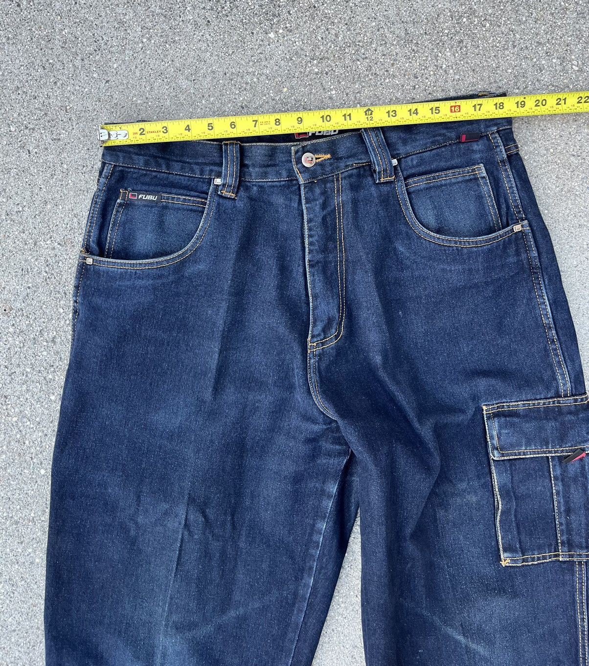 Fubu × Japanese Brand Vintage Fubu Jeans Collection Carpenter Cargo Pants Baggy Size US 37 - 10 Thumbnail