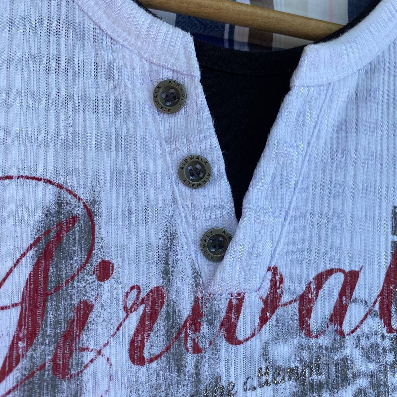 Airwalk Vintage Airwalk Double Layer Neck Poem Long Sleeve Tee Size US M / EU 48-50 / 2 - 3 Thumbnail