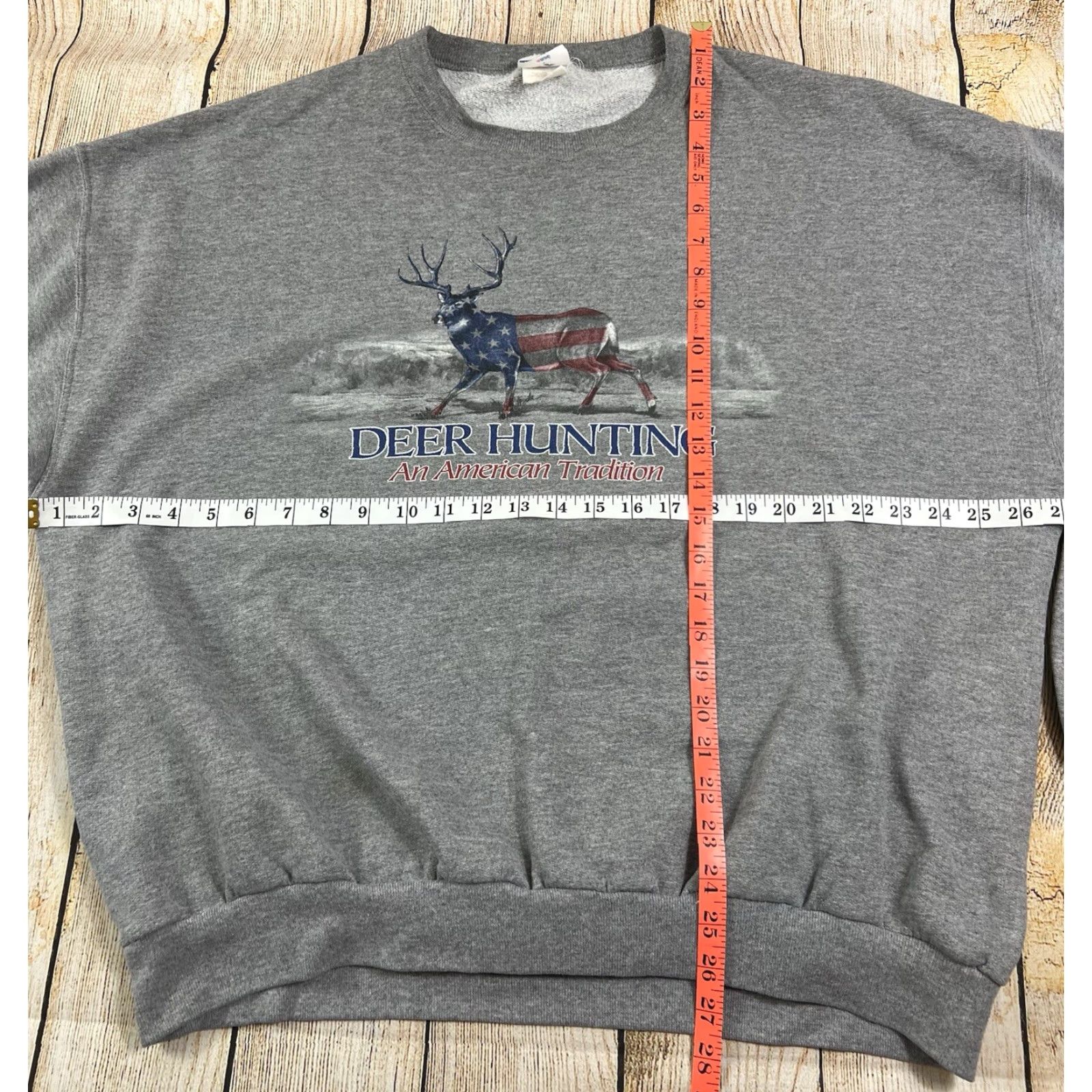 Jerzees VINTAGE Jerzees Sweatshirt 2XL Gray Deer Hunting American USA Crew Neck Shirt Mens Sweatshirt Pullover Graphic Print Size US XXL / EU 58 / 5 - 5 Thumbnail