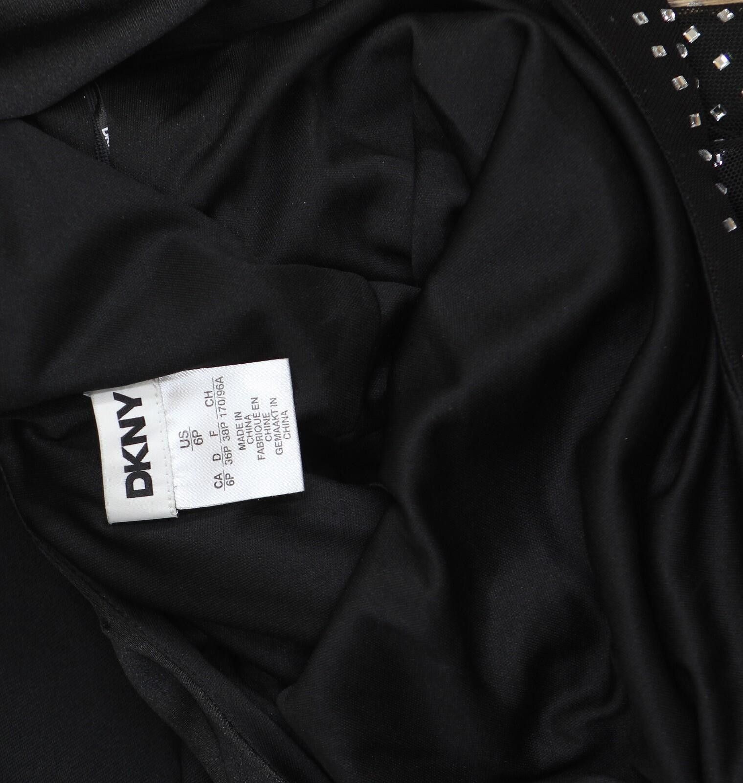 DKNY Nwt Dkny Studded Cowl-back Side Zip Dress Black / Silver 6p Size M / US 6-8 / IT 42-44 - 5 Thumbnail
