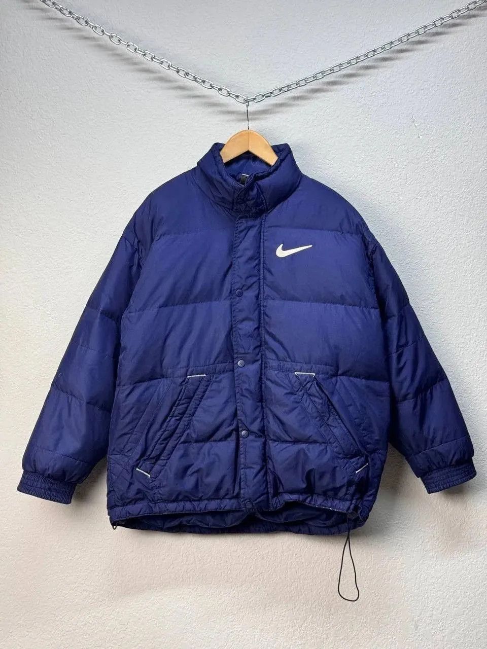 Nike × Vintage Vintage 90s Nike Down Feather Puffer Jacket Size US M / EU 48-50 / 2 - 1 Thumbnail