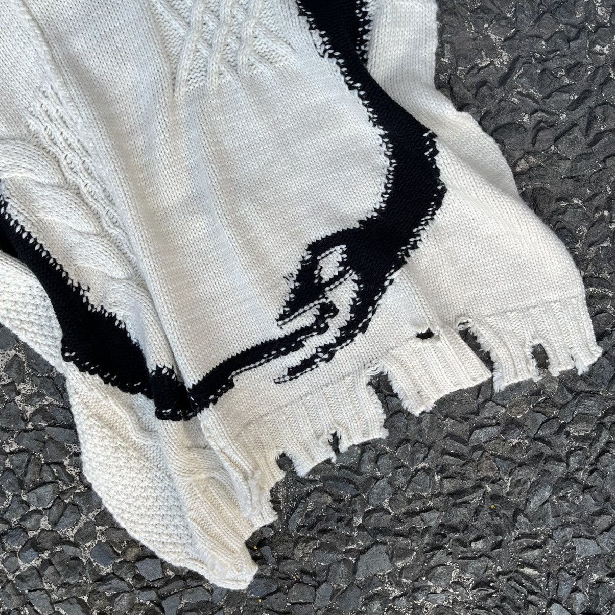 MM6 MM6 Maison Margiela F/W 2022 Ouroboros Distressed Knit Wrap Size S / US 4 / IT 40 - 5 Thumbnail