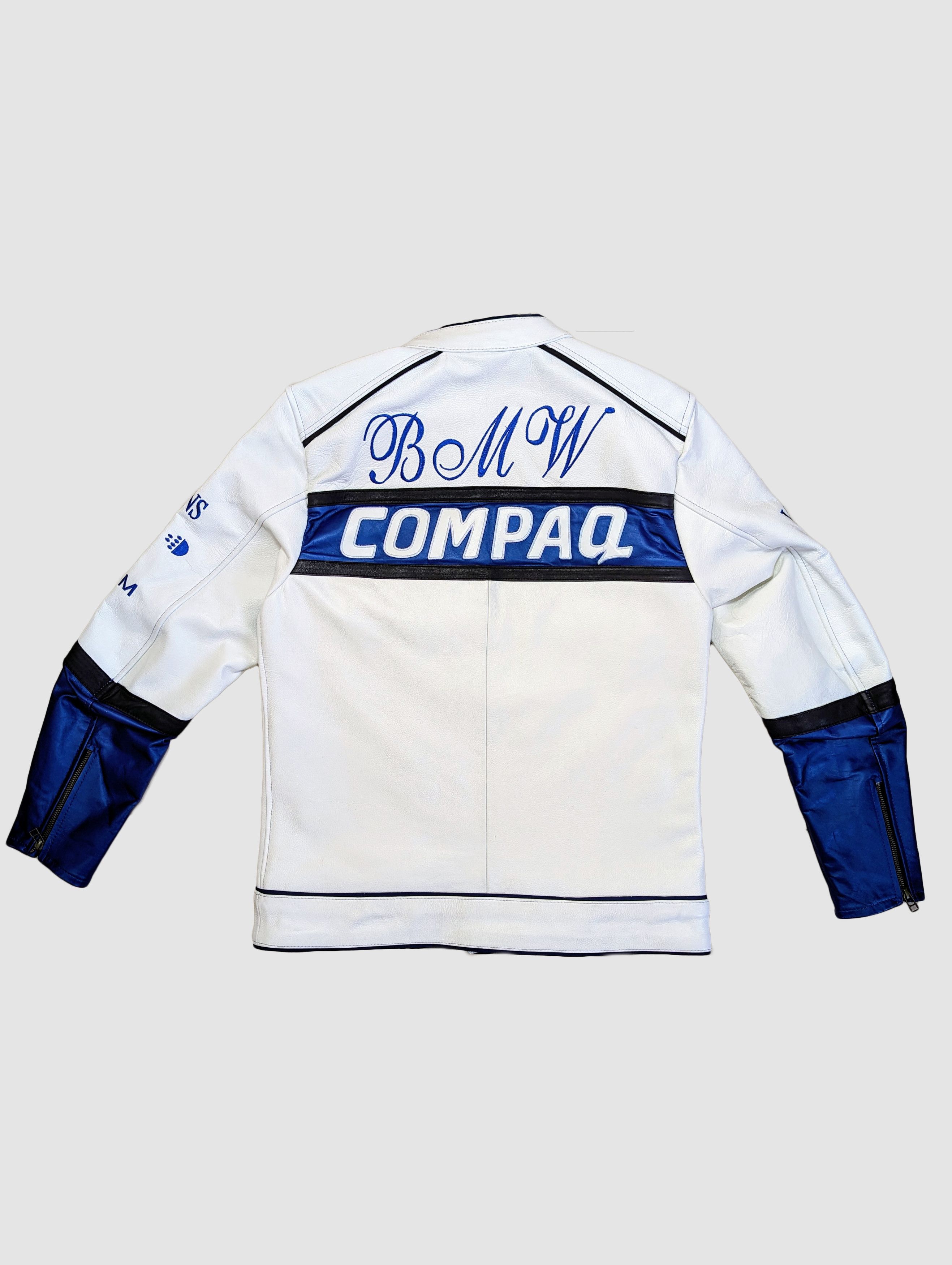 BMW 💥 BMW 💥 COMPAQ Racing Leather Jacket Streetwear Size US XL / EU 56 / 4 - 2 Thumbnail