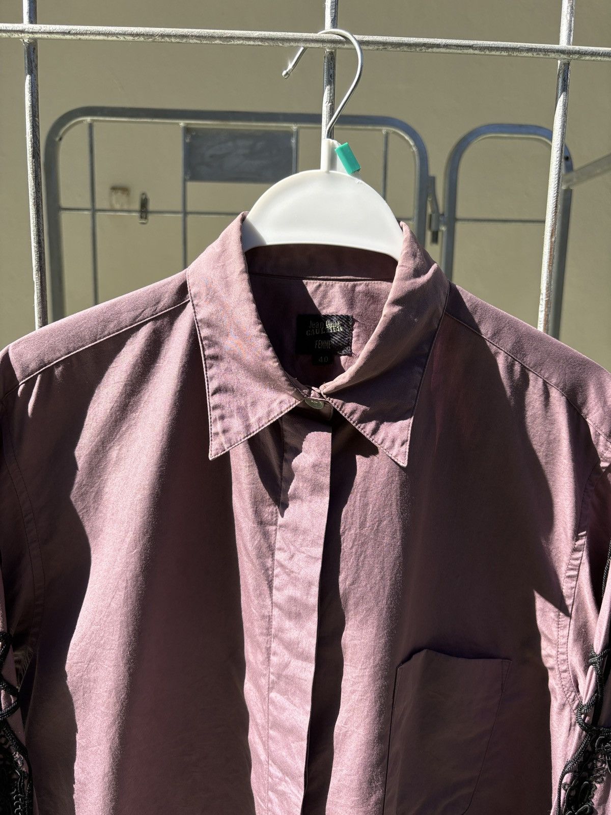 Jean Paul Gaultier Jean Paul Gaultier JPG lace sleeves purple shirt Size S / US 4 / IT 40 - 3 Thumbnail