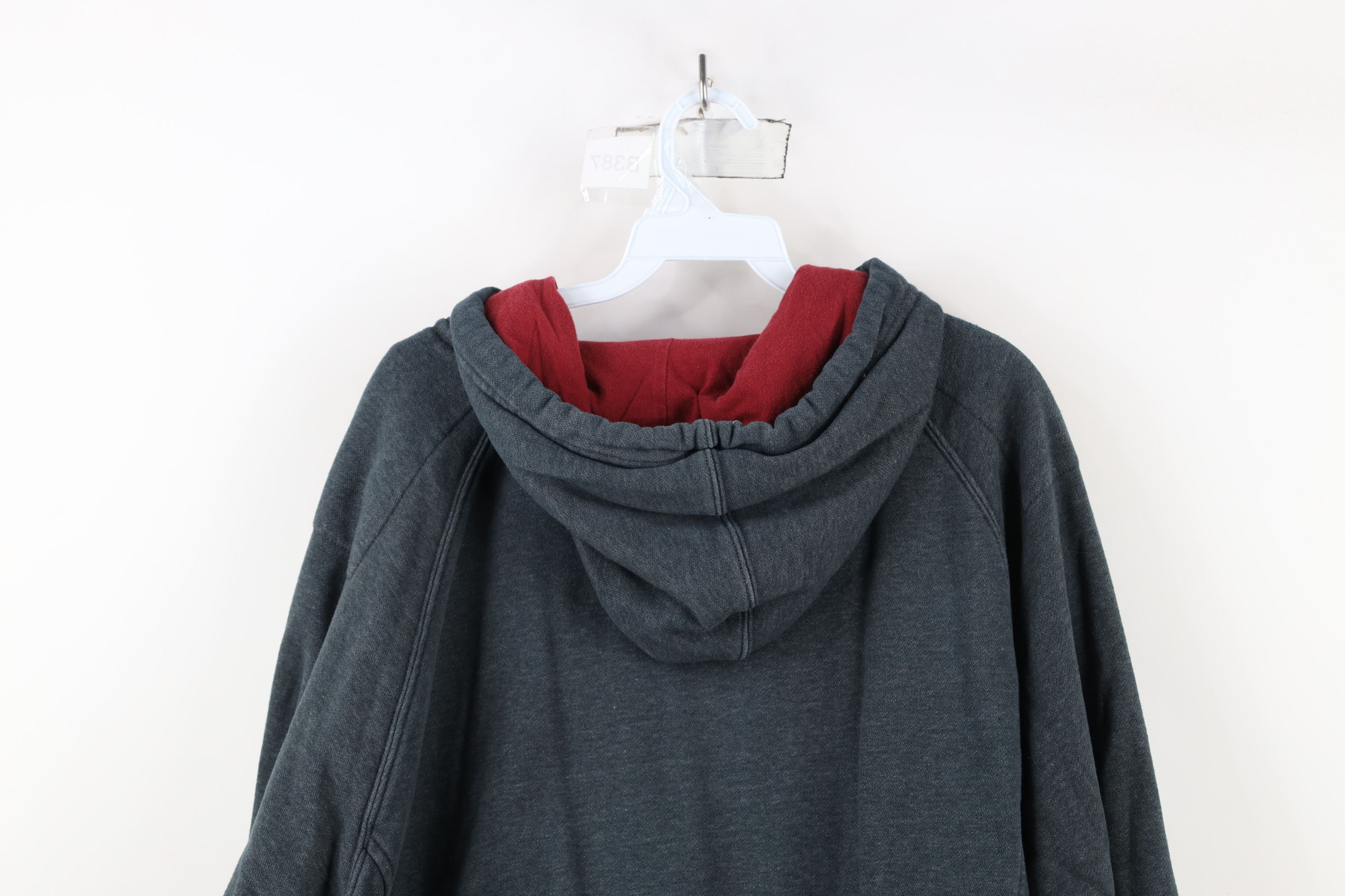 Marlboro × Vintage Vintage 90s Marlboro Blank Double Wall Boxy Fit Hoodie Gray Size US M / EU 48-50 / 2 - 13 Thumbnail