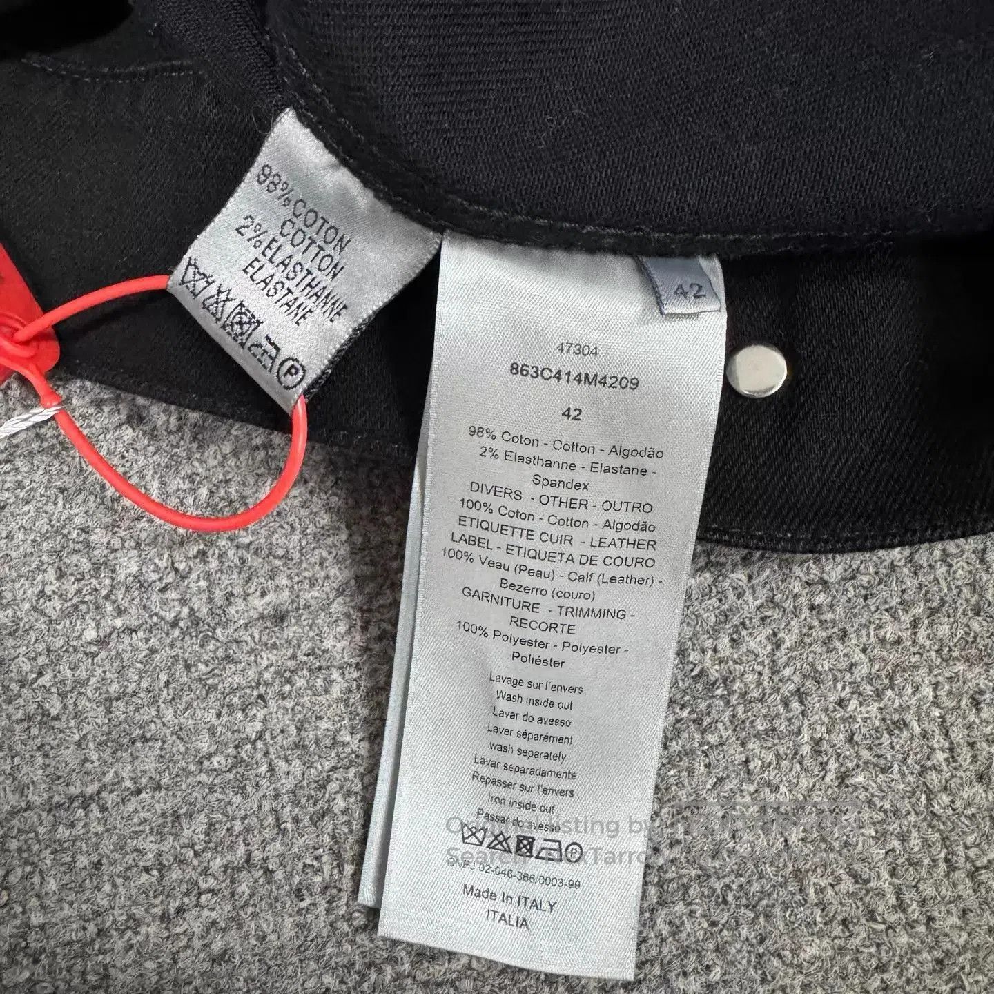 Dior Black Denim Jacket with Embroidered Sleeve Detail. Size US XS / EU 42 / 0 - 8 Thumbnail