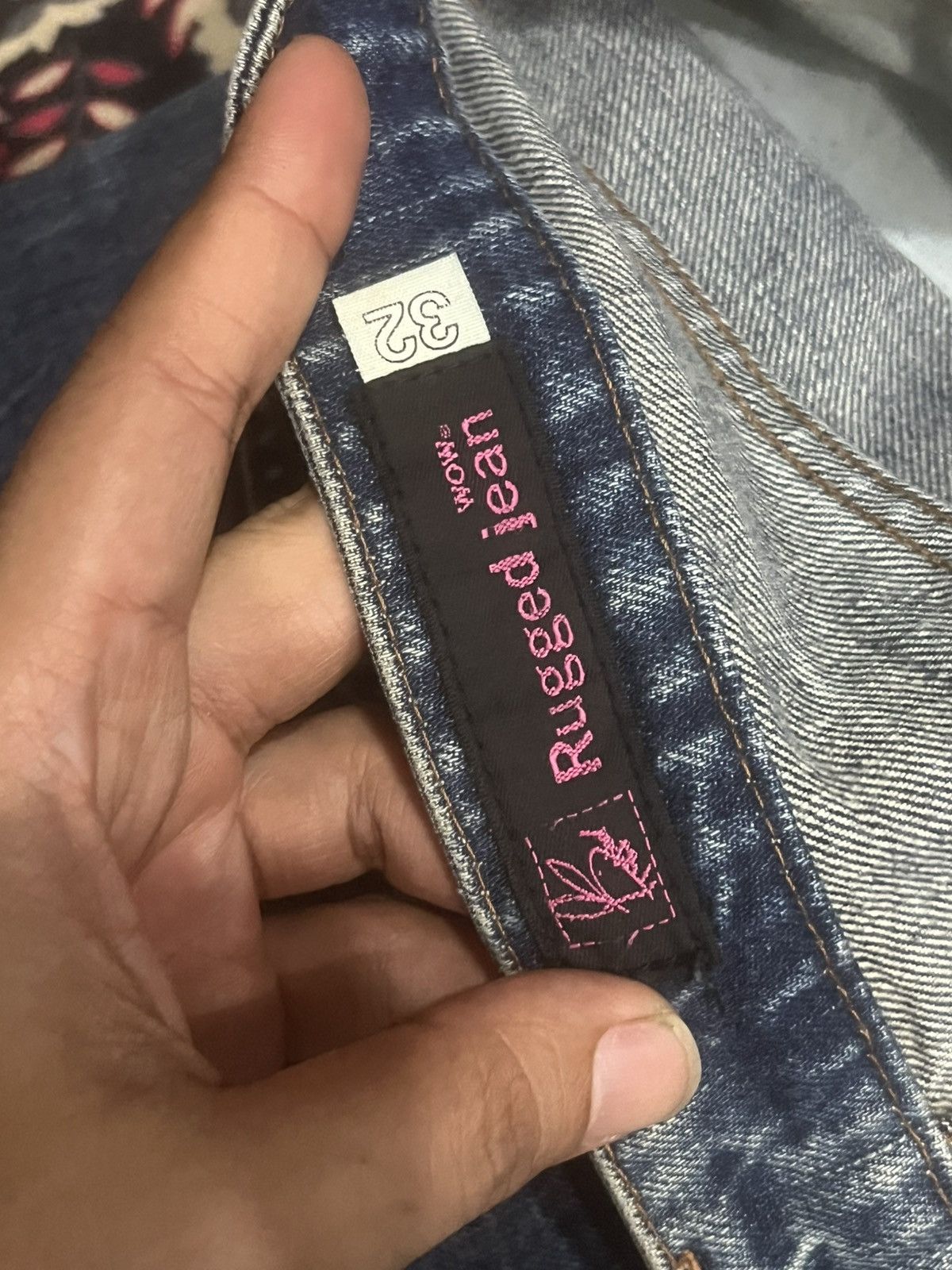 Japanese Brand Vintage Rugged Jeans by WoW Blue Faded Washed Whisker Jeans Size US 32 / EU 48 - 18 Thumbnail