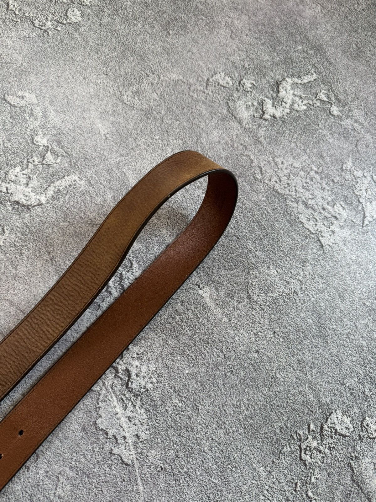 Polo Ralph Lauren × Vintage Polo Ralph Lauren brown leather belt biker cowboy casual Size ONE SIZE - 14 Thumbnail