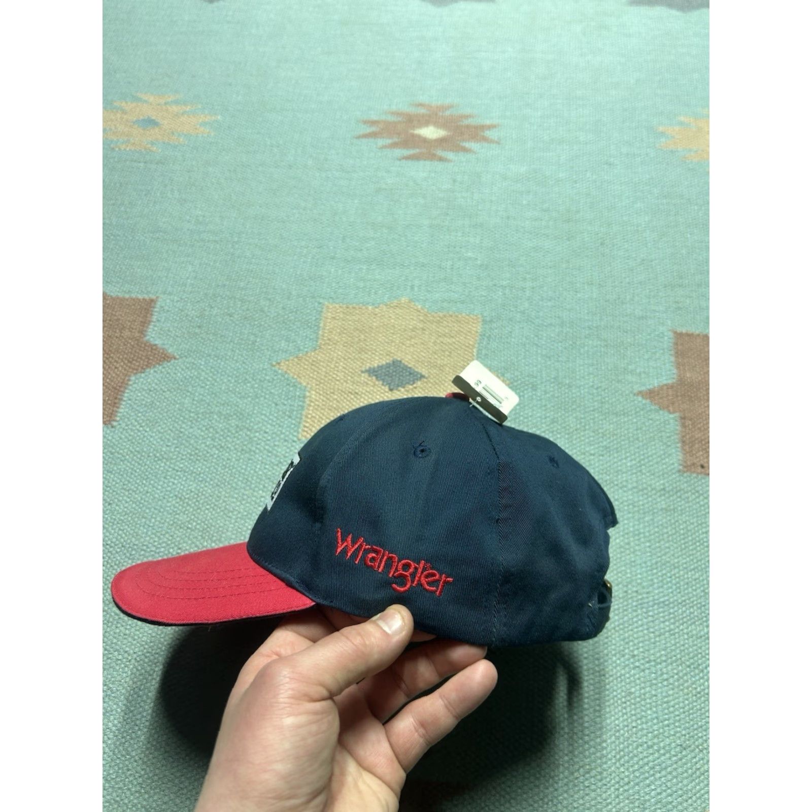 Wrangler VINTAGE Wrangler Baseball Cap Hat Strapback Tractor Supply Co NWT DEADSTOCK Farm Blue Men Adjustable Size ONE SIZE - 4 Thumbnail