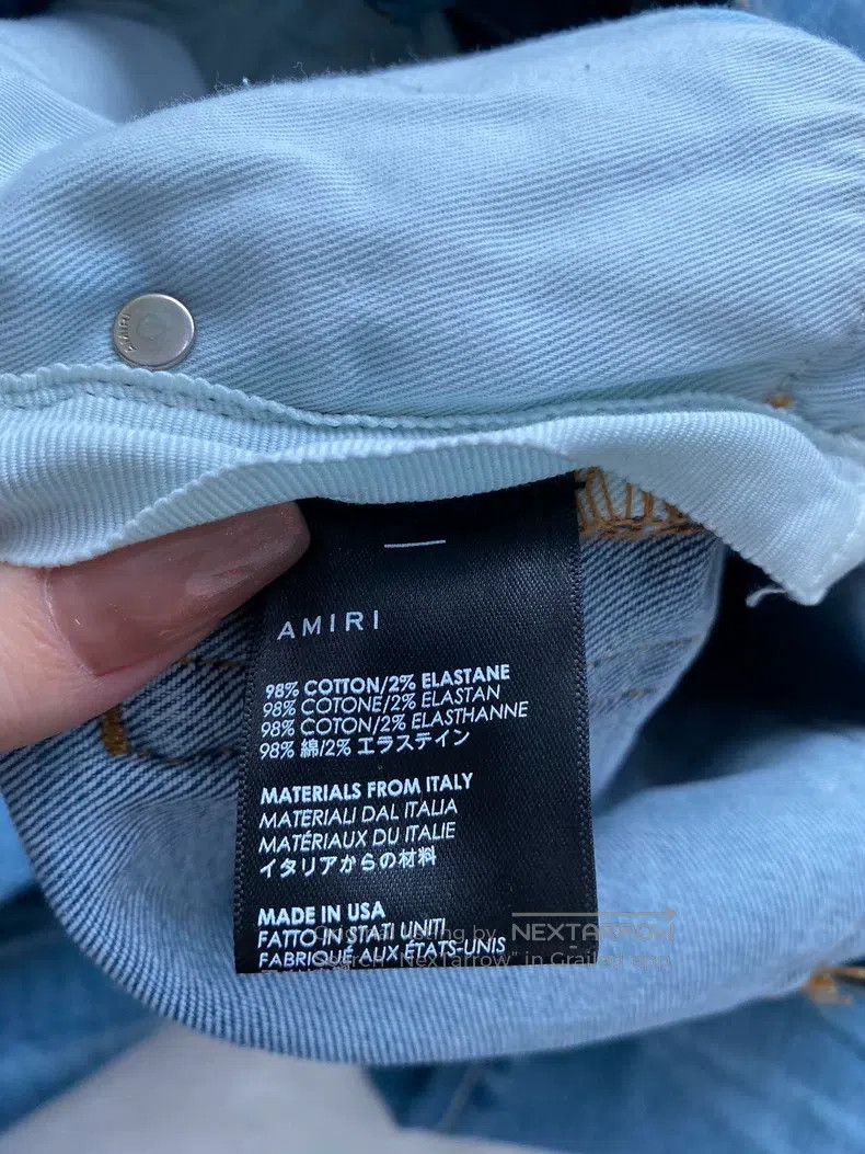 Amiri Amiri Size 34 Washed blue destroys Thrasher jeans Size US 34 / EU 50 - 4 Thumbnail