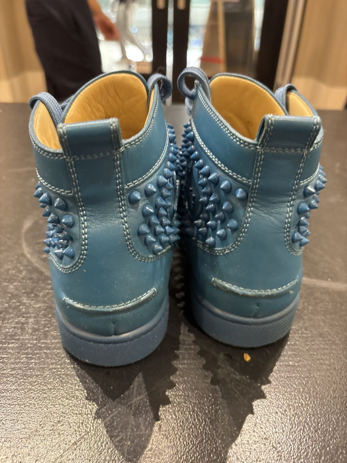 Christian Louboutin Christian Louboutin Spike Sneakers - Blue Size US 7 / EU 40 - 3 Thumbnail