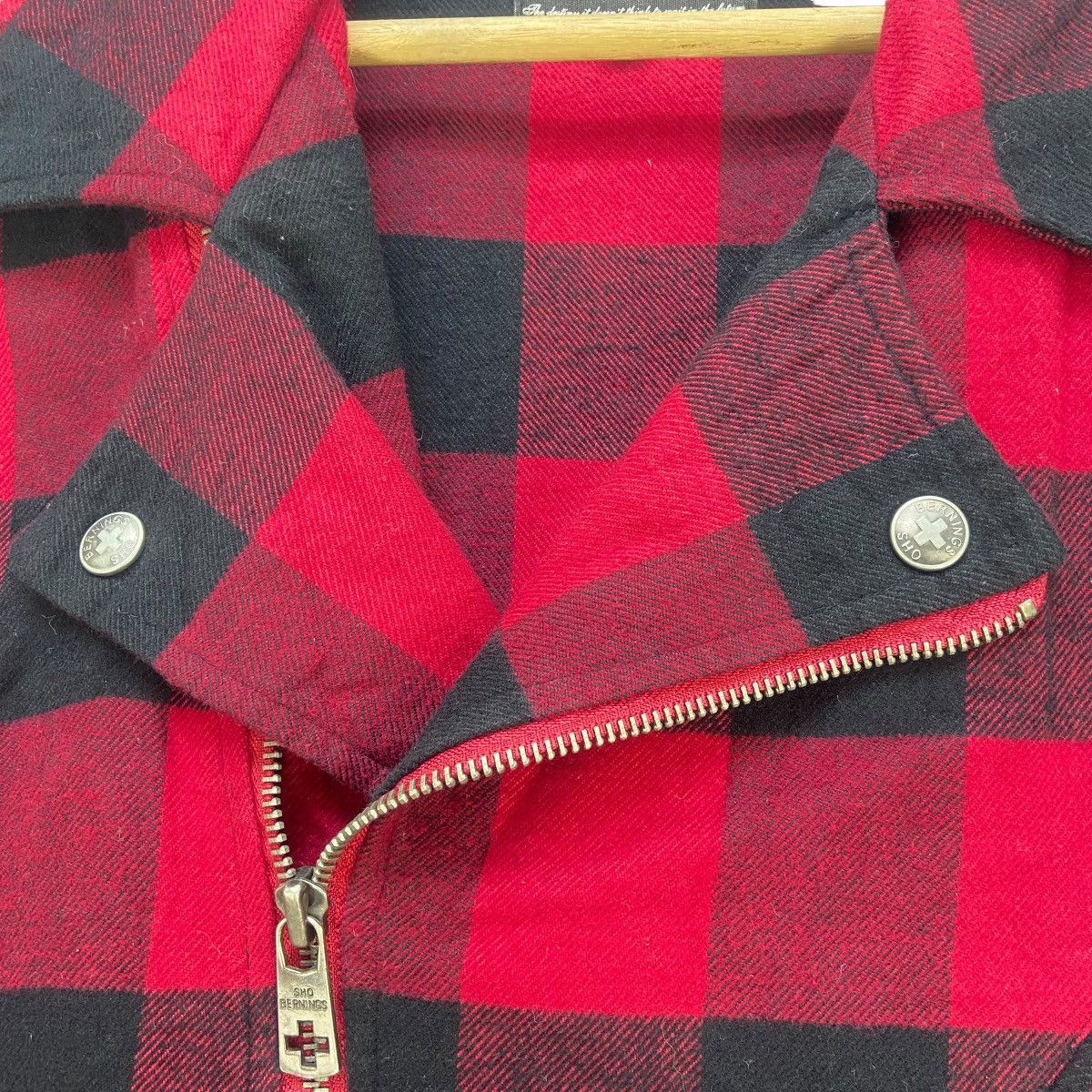 Japanese Brand Berning Sho Punk Hardcore Stylish Double Collar Biker Jacket Size US M / EU 48-50 / 2 - 12 Thumbnail