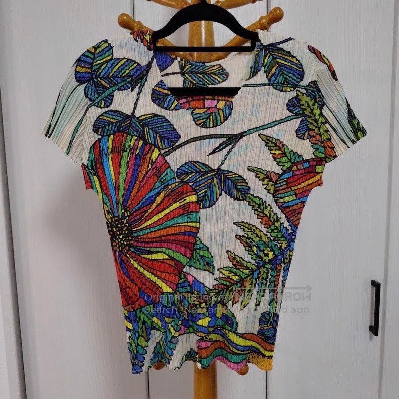 Issey Miyake Issey Miyake Rainforest Ruched Top Size L / US 10 / IT 46 - 1 Thumbnail