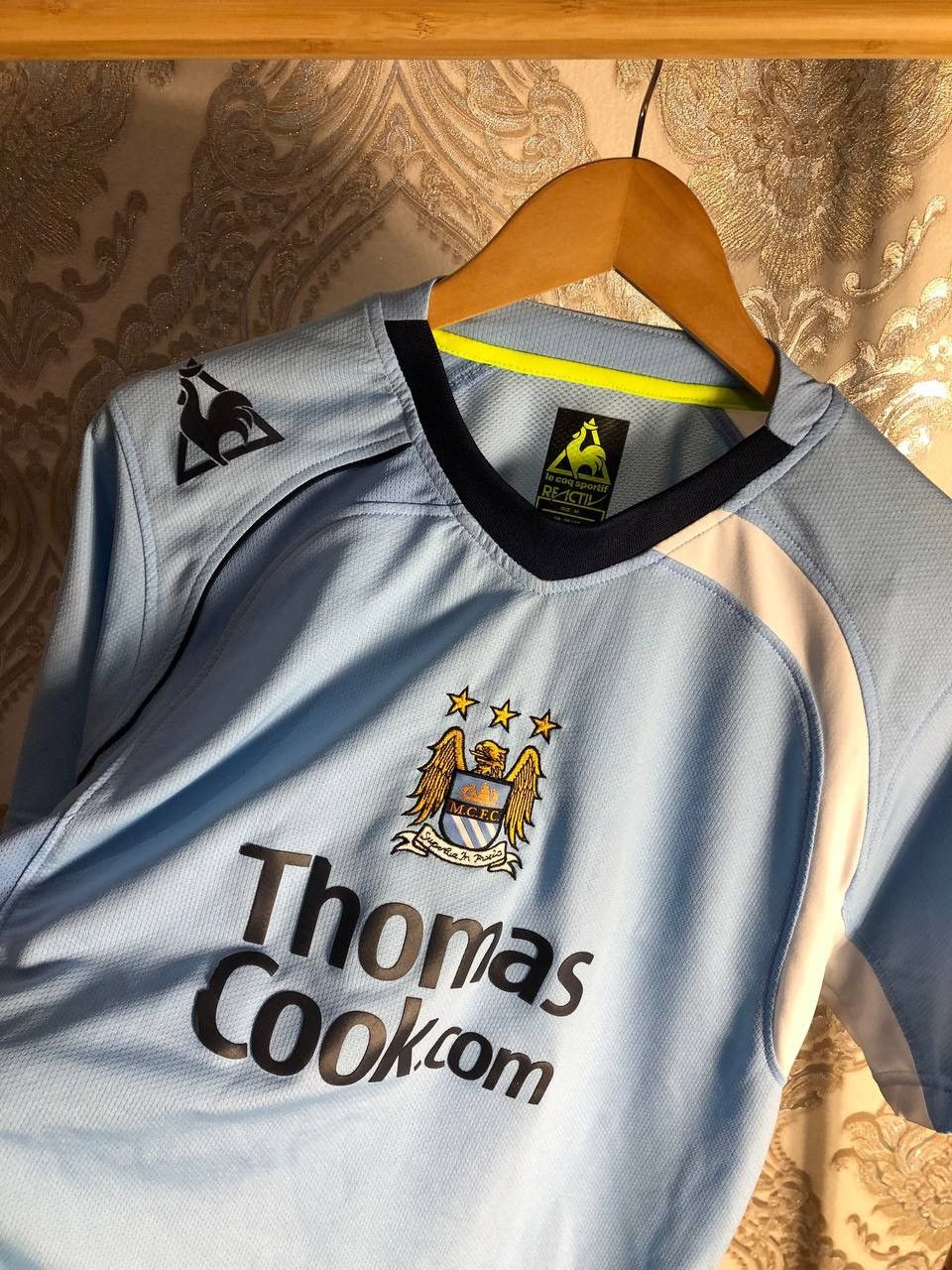 Le Coq Sportif VINTAGE MANCHESTER CITY RETRO SOCCER JERSEY ENGLAND Y2K 90s Size US M / EU 48-50 / 2 - 4 Thumbnail