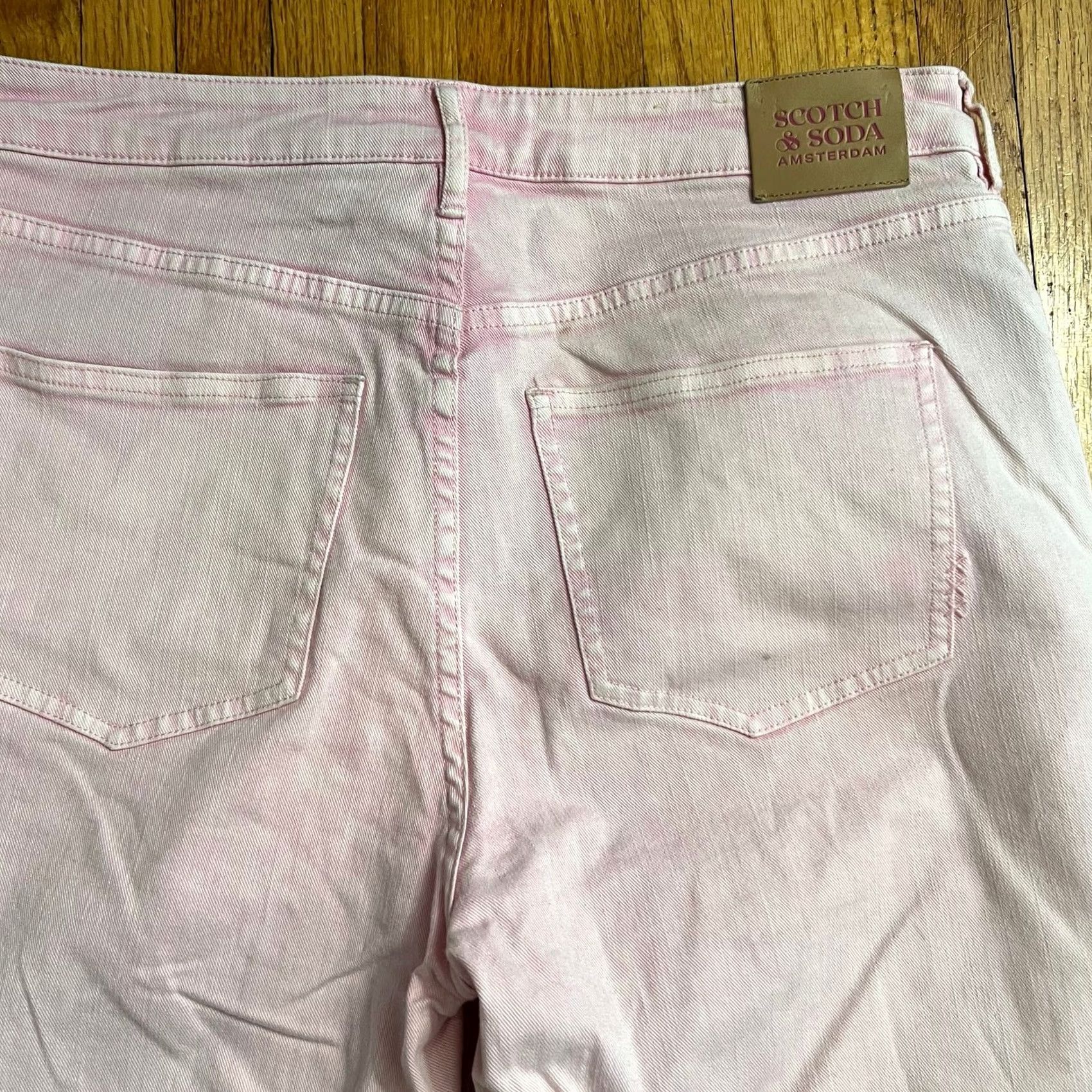 Scotch & Soda Scotch & Soda Womens Jeans Sky High-Rise Straight Pink Button Fly 30 X32 Size 30" / US 8 / IT 44 - 4 Thumbnail