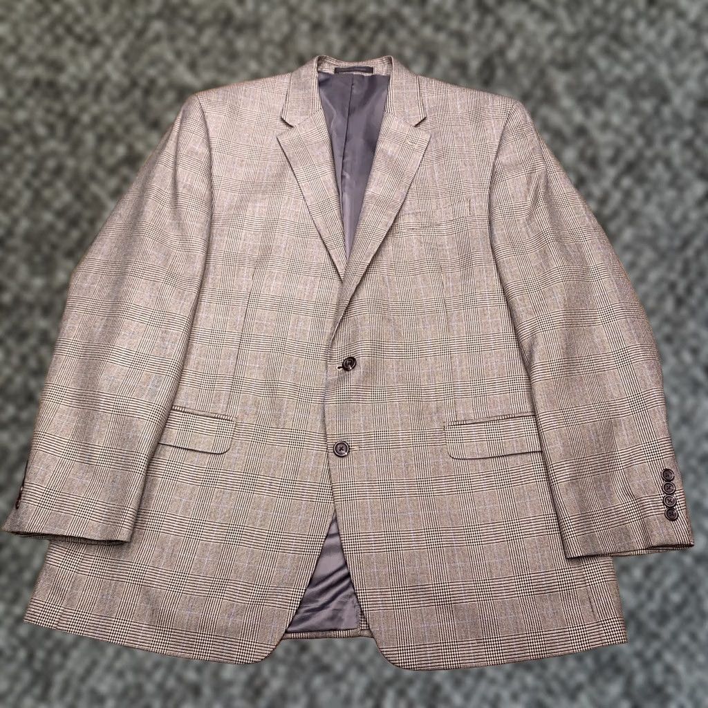 Chaps Chaps Sport Coat Blazer Plaid Houndstooth 46L Size 46R - 1 Thumbnail