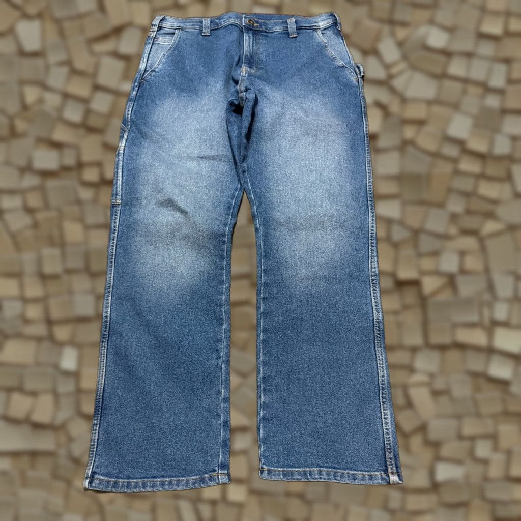Dickies Dickies Jeans Men 34x30 Blue Denim Straight Leg 5-Pocket Pockets Medium Wash Vintage? No. Size 34x30 Mens Jeans Size US 34 / EU 50 - 1 Thumbnail